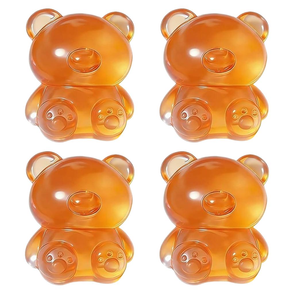 4Pcs Cute Bear Squeeze Ball Colorful Bear Squishies Balls Lightweight for Kids Adults Classroom Prize Party Favors