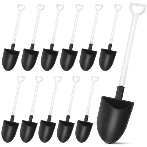 

NUOLUX Disposable Plastic Scoops, Dessert Spoons, Set of 100, Perfect for Chips, Shaved Ice, Mini Scoops, Disposable, Scandinavian Style, Curry Scoops