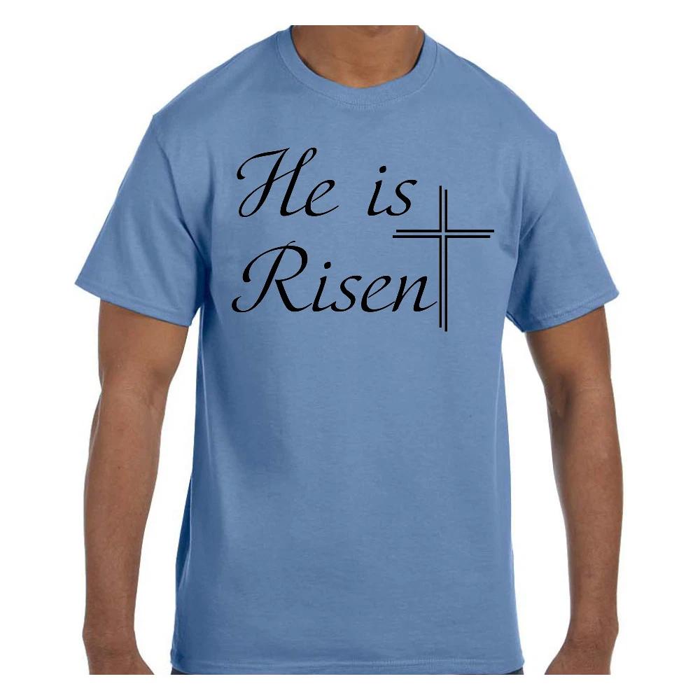 Christian Religious Easter T shirt He Is Risen Cross 3XL