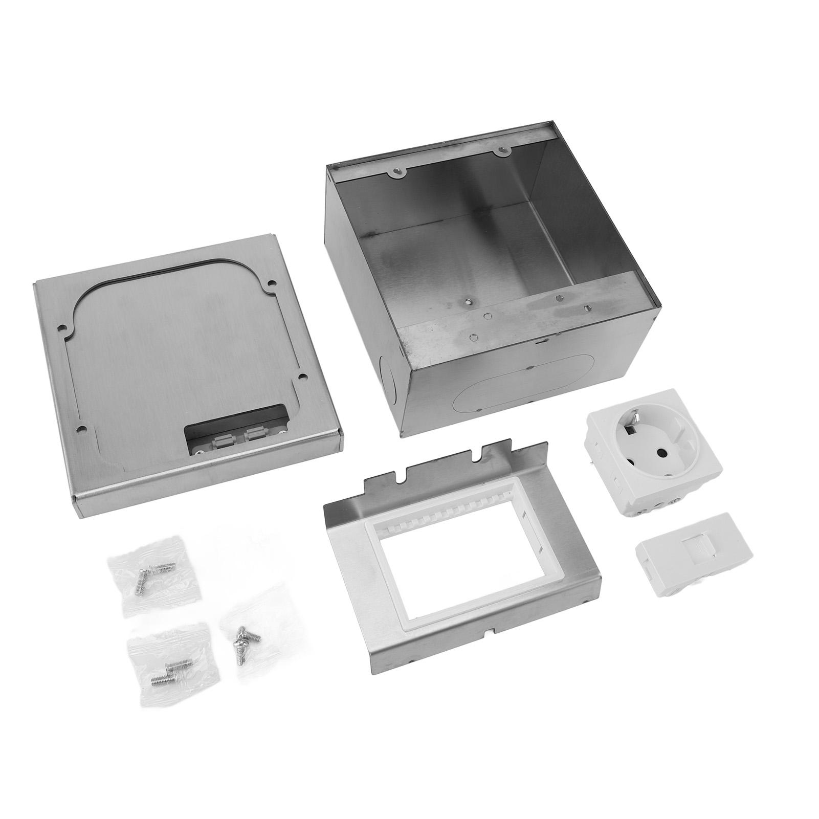 

Recessed Floor Outlet Stainless Steel IP44 Waterproof Floor Receptacle Kit for Home Improvement
