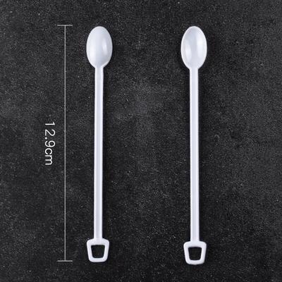 WS Disposable Long-Handle PS Plastic Stirring Spoons
