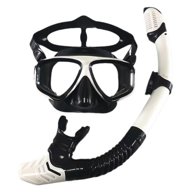 Adult Unisex Scuba and Snorkel Set with Myopia Dive Mask
