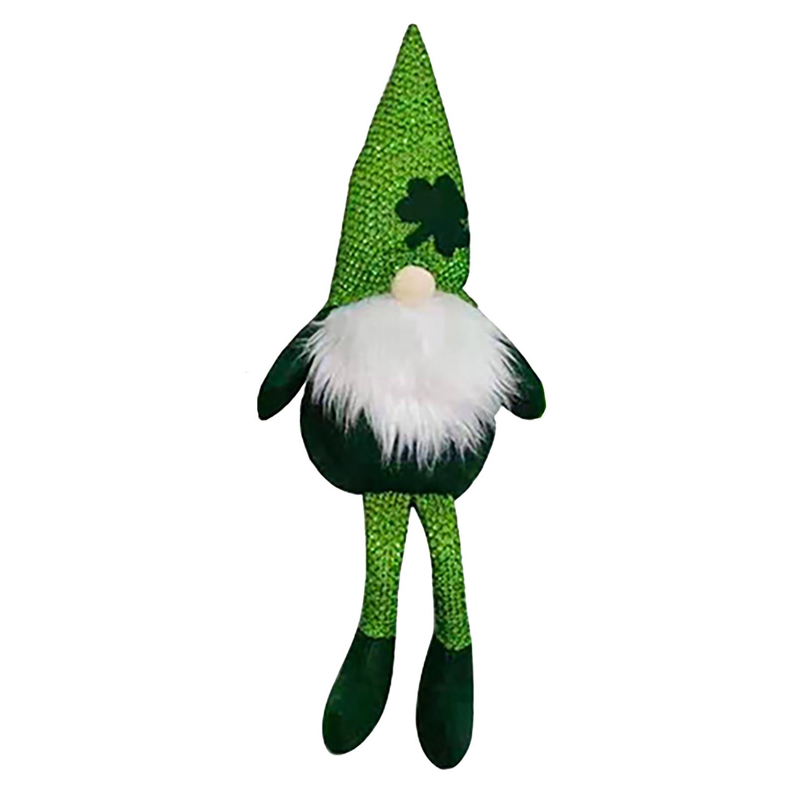 StPatrick s Day Dwarf Gnome Irish Leprechaun Decorations Green Face less Scandinavian Rudolph Doll Party Supply