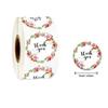 500pcs Thank You Stickers Green Flowers Thank You Labels for Birthday, Weddings, Giveaways, and Small Business Shipping Stickers