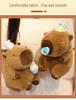 Capybara Sanya Plush Toy and Coconut Tree Hugging Pillow Doll