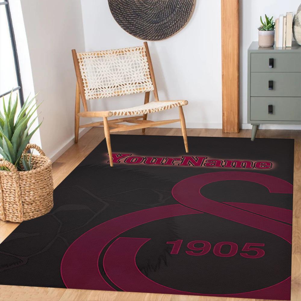 Galatasaray 315 Personalized Text Area Rug Perfect for Bedrooms Living Rooms Hallway Entryway Anti-slip Rug Office Home Decor