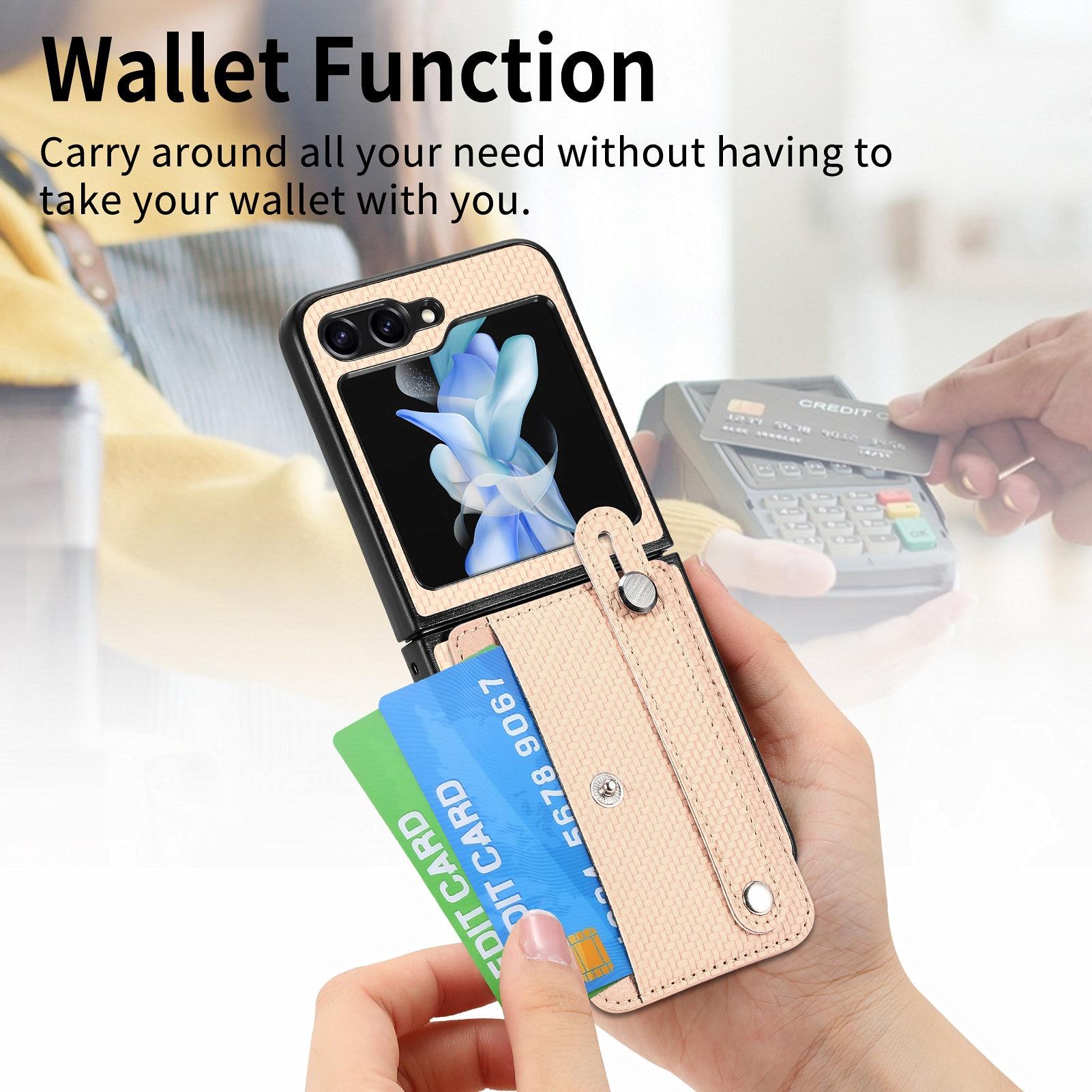 

Сумка-кошелек, складной чехол для телефона для Samsung Galaxy Z Flip 5 5G Flip4 Flip3 Flip5 Flip 4 3 Zflip5, защитный чехол с гнездом для карты for samsung Z Flip 5 хаки