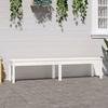 VidaXL 2-seater Garden Bench White 203.5x44x45 Cm Solid Pine Wood 824019