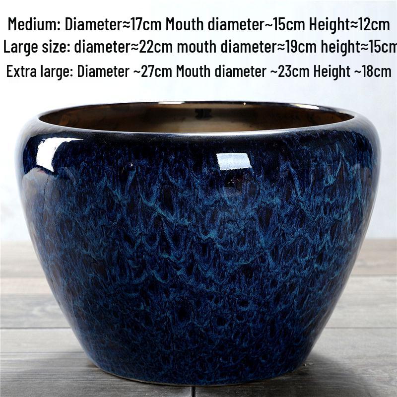 Nordic Style Extra-Large Ceramic Flower Pot for Indoor/Outdoor Use - Ideal for Money Tree, Pothos, and Creative Bonsai.