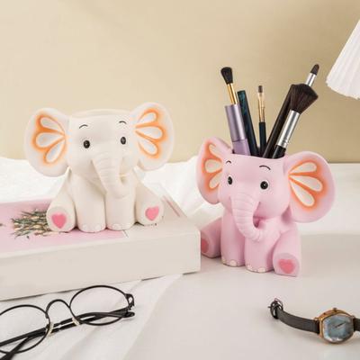 Elefant Stifthalter Niedlicher Schreibtisch-Stiftehalter Multifunktionaler Harz-Stifte-Organizer für Kinder Jugendliche Büro Schulbedarf