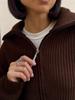 Women Zip Up Cardigan Sweater Spring Fall New Loose Casual Lapel Solid Knit Top White M