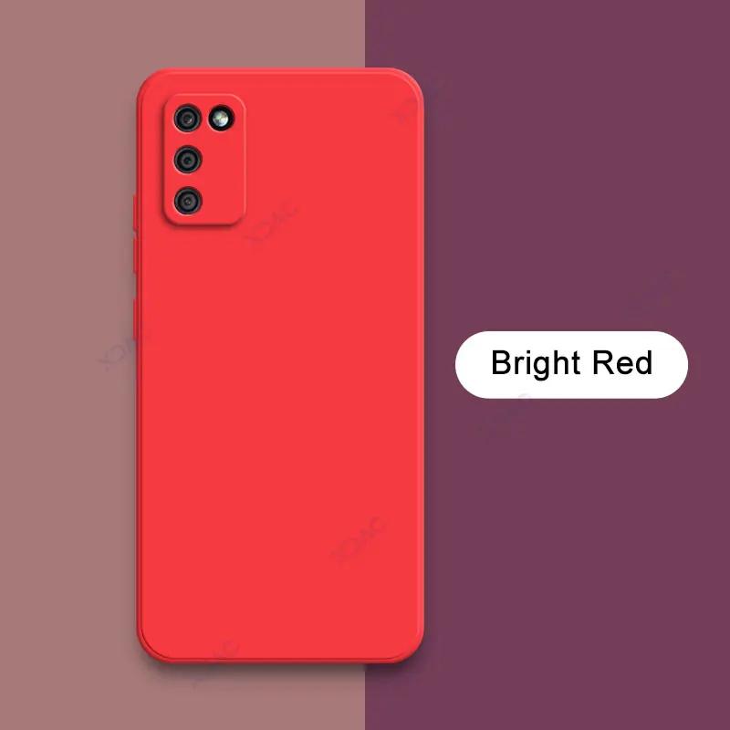 Square Liquid Silicone Phone Case for Samsung Galaxy A02S F02S M02S 360 Soft Back Cover SamsungA02S SamsungF02S SamsungM02S Bags