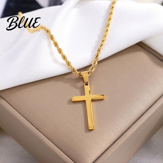 Dainty Pendant Necklace for Men Women Titanium Steel Cuban Chain