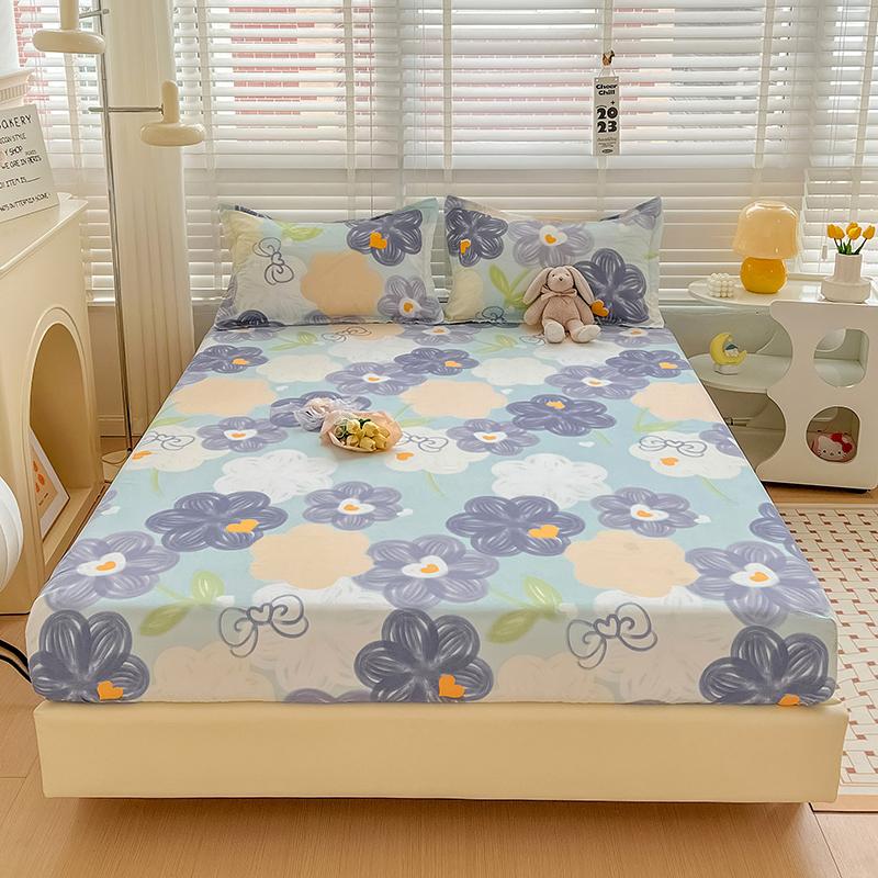 Fitted Sheet Set Cartoon Style Bedsheet Pillowcase Single/Queen Size Bed Cover Home Soft Bed Linen lençol de cama casal