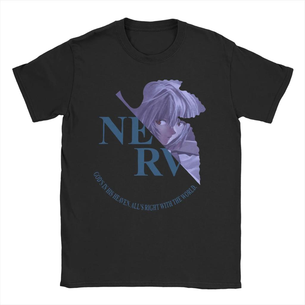 The End of EVA Unisexga T Shirt for Unisex Unisex Pure Cotton Vintage TShirts O Neck Tee Shirt Short Sleeve Tops New Arrival