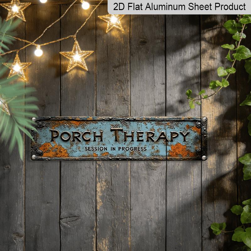 2D Flat 1pc, Entrance Decorative Sign, Metal Sign Wall Decoration, Retro Style Wall Decoration During Treatment, Aluminum Craft Decoration