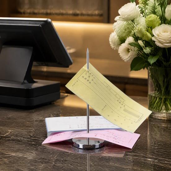Papier-Organizer-Ständer Metall-Kassenbon-Halter mit Spitze, Schreibtisch-Clip-Nagel-Werkzeug, Langlebiges Geschäftsdokument für Restaurants, Büros, Notizen und Memos