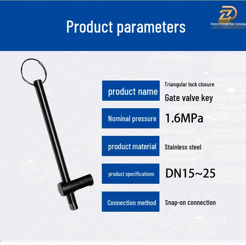Inner Triangle Valve Key Wrench for Water Meter and Radiator Shut-Off with Anti-Theft Switch
