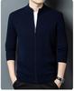 Men's 100% Pure Wool Thickened Cardigan Jacket - 600g High-End Zipper Sweater