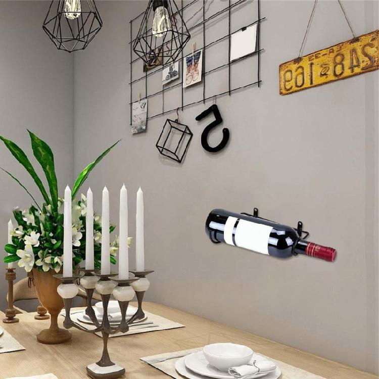 Wall Mount Wine Rack for Single Wine Bottle Holder for Home Bar Kitchen Storage