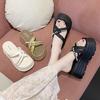 Sandals Fashion Casual Thick-soled Medium Heel 2025 Slippers Women's Outer Wear New Small Height Increase Summer Pearl Lazy