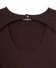 Salon De Yon Back Point Belted Mini Dress_ Brown