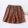 Pantalones Cortos Mujer Algodón Verano Versátil Vintage Sueltos Talla Grande Casual Pantalones de Pierna Ancha Shorts