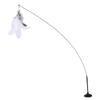 Strong Suction Cup Cat Teaser Wand: Detachable Long Rod with Feather, Bell, and Self-Play Interactive Toy