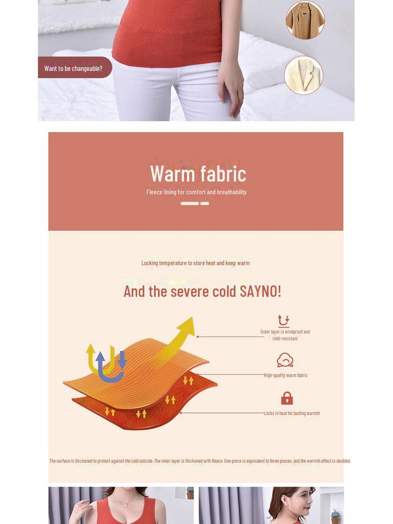 Women's Seamless Double-Layer German Velvet Winter Warm Vest: Slim, Large Size