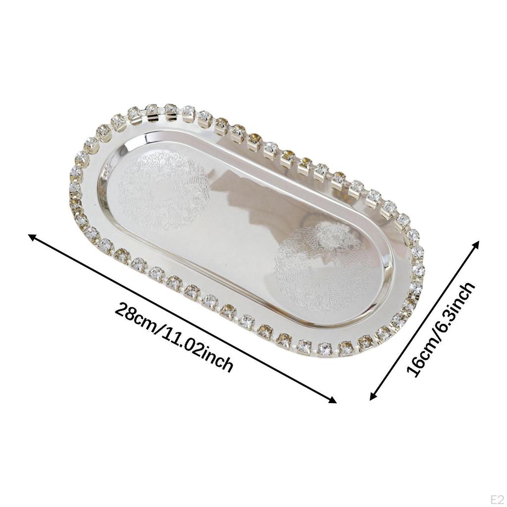 Iron Jewelry Tray ,Bracelet Necklace Organizer ,Watch Keys Holder, Dish Cake Serving Plate