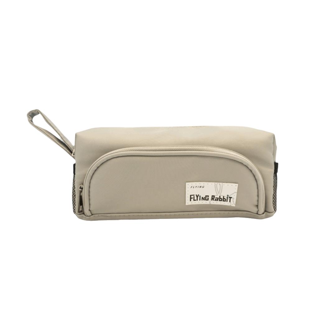 Solid Color Pencil Case Large Capacity Stationery Box Portable Pencil Case Pen Box  Office Supplies светло-серый