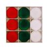 PET Flocked Christmas Ball Ornaments - Boxed Round Tree Pendants Holiday Decor
