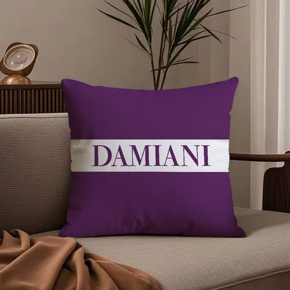 Italian Gorgeous D-Damiani Pillow Case Anti-dustmite Pillowcase Invisible zipper silky short plush Sofa cushion cover
