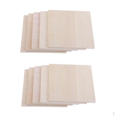20 kusů DIY model Balsa Dřevěná deska Dřevěný talíř Crafts 100x100x1,5mm
