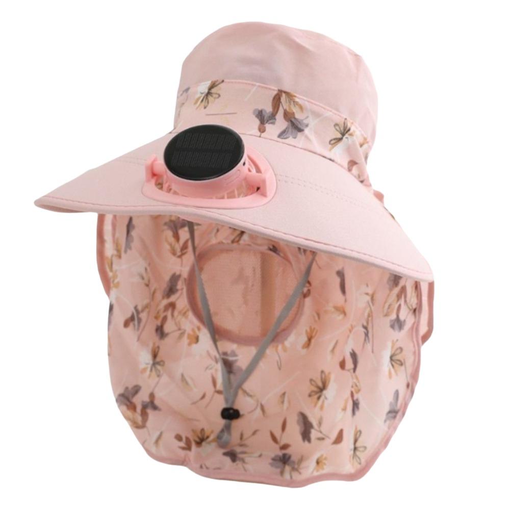 Breathable Solar Fan Cap Anti-UV Cooling Fan Hat Women Sun Hat Sun Cap  Tea Picking