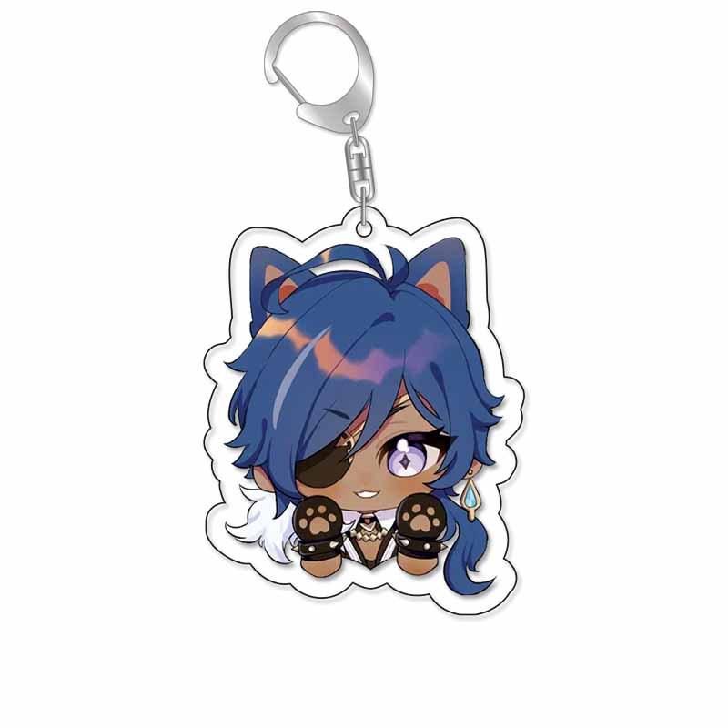 Acrylic Keychain Pendant: Kaveh, Nahida, Wanderer, Xiao, Furina, Scaramouche - Anime Big Mouth Wobbly Design