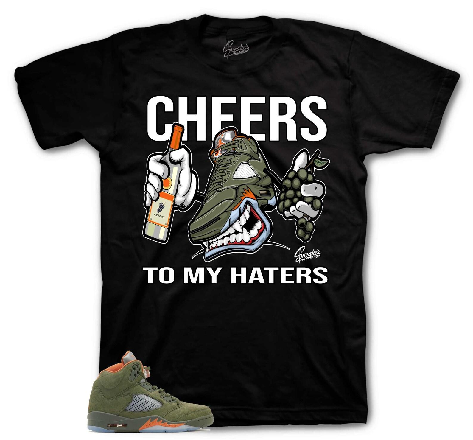 Shirts To Match Retro 5 Olive AJ5 - Fly Kicks Sneaker Tee XL