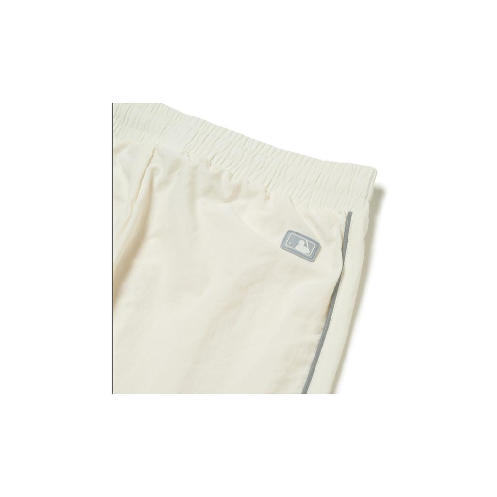 MLB Basic Logo Woven Loose Mid Waist Elastic Knit Sports Pants Unisex Pants Ivory 3AWPS1414-50IVS