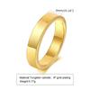 Vnox 2/4/6/8mm Tungten Ring for Men Women, Baisc Simple Gold Color Wedding Band, Anti Scratch Minimalist Ring
