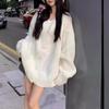 Retro Twist Knitted Cardigan V-neck Top Autumn and Winter New Loose Lazy Wind Soft Waxy Sweater Jacket Women