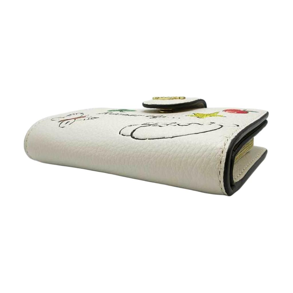 New COACH Refined Pebble Pattern Leather Wallet Medium Size Women's White CAO94-IMCAH