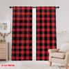 2pcs Scene Curtains Fashion Buffalo Checks Pattern Retro Style Durable Polyester,Without Electricity Birthday Party for