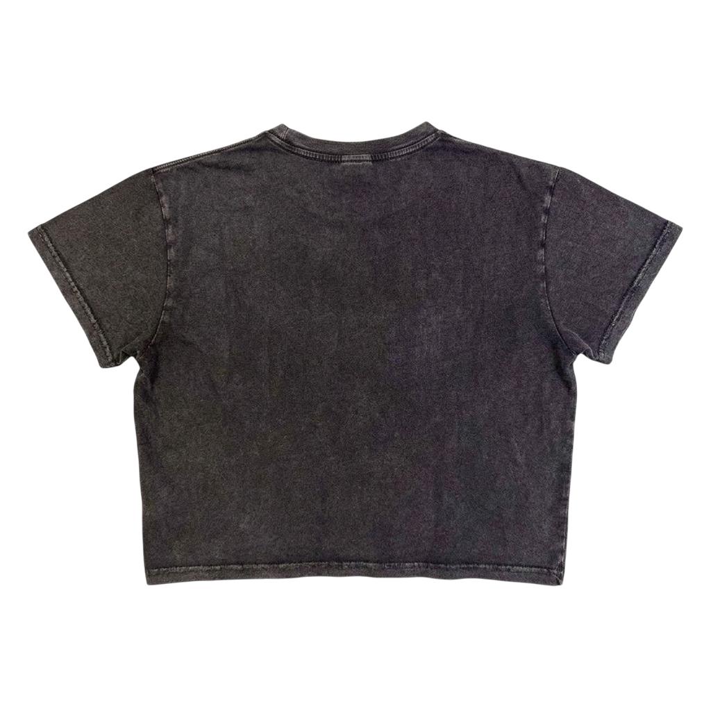 Fontaines DC Womens/Ladies Gothic Logo Stone Wash Crop Top
