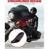 Amazicha Schwarze Verkleidungs-Luftabweiser Seitenflügel Windschutzscheiben-Seitenabdeckung Schild Kompatibel für Harley Davidson Street Glide Electra Glide Tri Glide