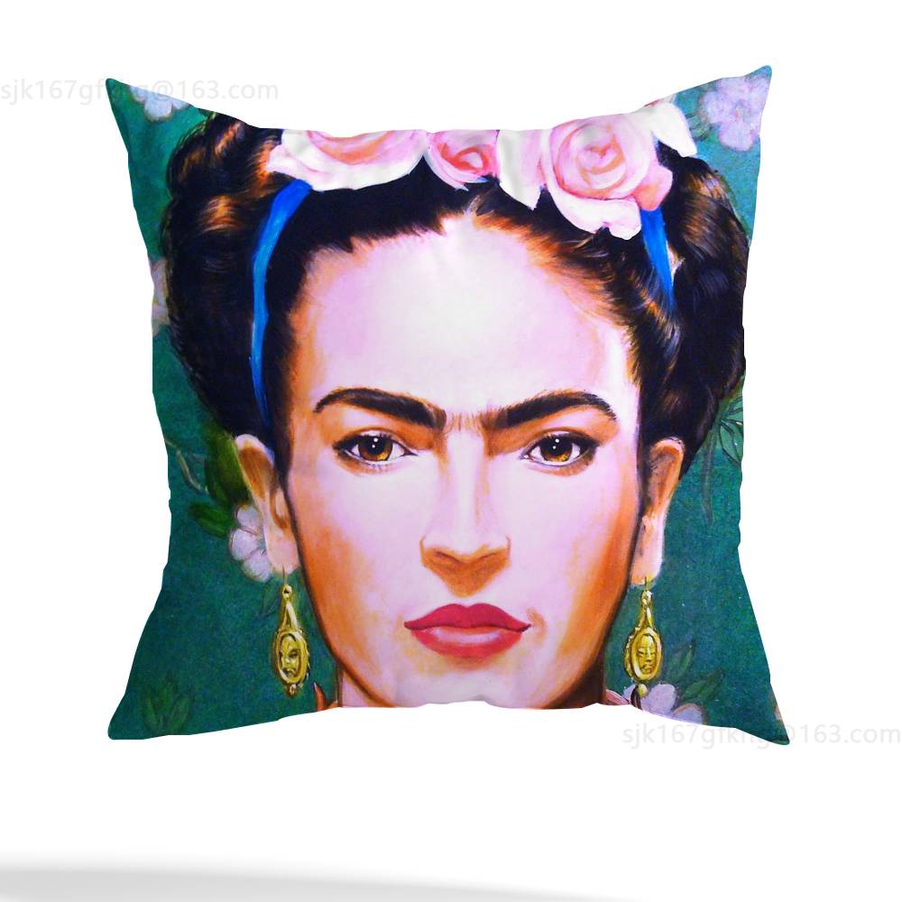 F-Frida K-K Donna Arte Federa Federa Soggiorno Divano Copricuscino Adatto Per Casa Camera da Letto Decorazione Stanza