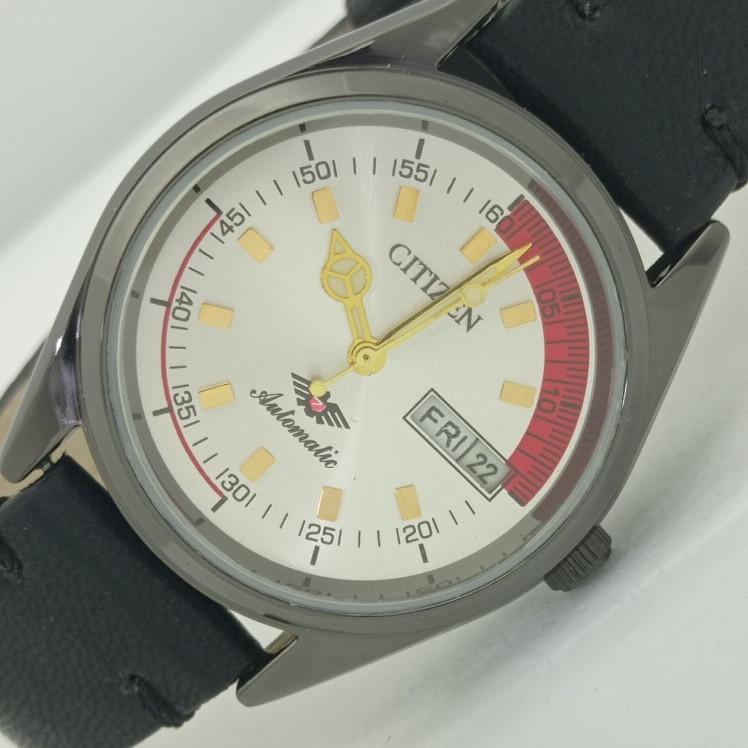 

ВОССТАНОВЛЕННЫЕ ЧАСЫ CITIZEN AUTOMATIC 8200 JAPAN МУЖСКИЕ С СЕРЕБРЯНЫМ ЦИФЕРБЛАТОМ a415222-2 Sku010-a415222