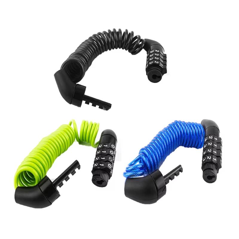Bicycle Lock 4 Digit Combination Code Steel Cable Security Password Cycling Bike Bike Helmet Lock Portable Cable Backpack Lock