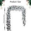 1pc 9-foot snowflake Christmas wreath - suitable for indoor/outdoor holiday decorations, fireplaces, seasonal decorations,