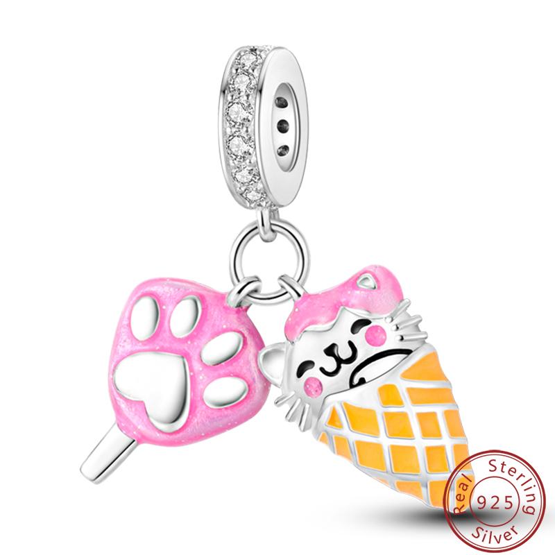 Cute Cat And Dog Series Copper Moon Butterfly Paw Print Charms 3Mm Diy Fine Jewelry Gifts Making