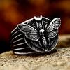 Retro Death's Skull Moth Luxury Butterfly Rings for Men Women Trendy Gothic Style Finger Animal Ring Jewelry Gift Dropshipping
